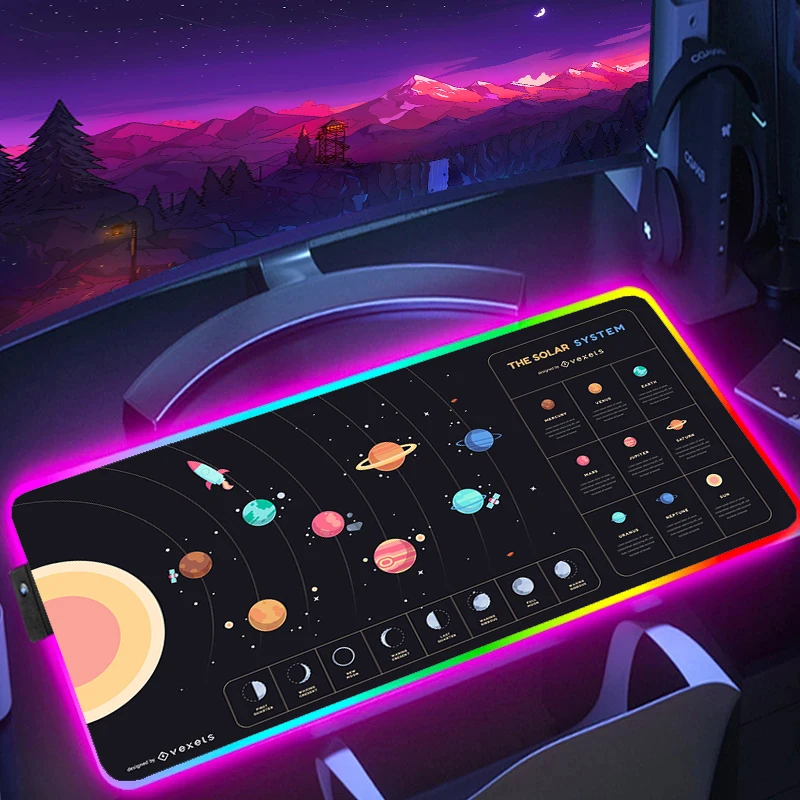Spacecraft Mousepad Art Non-Slip Mouse Mat RGB HD Print With Backlit Mouse Pad Gamer Rubber Computer Table Mat LED Accessories
Spacecraft Mousepad Art Non-Slip Mouse Mat RGB HD Print With Backlit Mouse Pad Gamer Rubber Computer Table Mat LED Accessories
