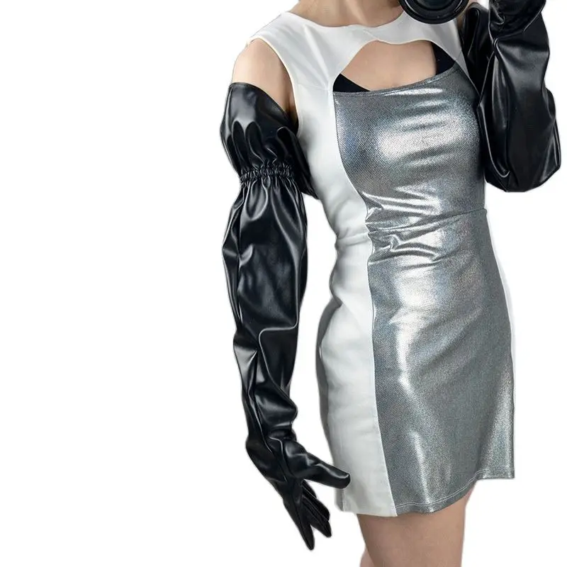 Кожаные перчатки женские с большим рукавом 70 см длинные из искусственной кожи Opera эластичные женские перчатки из искусственной кожи светло-голубые косплей вечерние HPU08
Кожаные перчатки женские с большим рукавом 70 см длинные из искусственной кожи Opera эластичные женские перчатки из искусственной кожи светло-голубые косплей вечерние HPU08