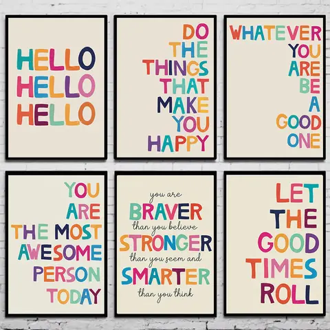 Retro Inspirational Quote Canvas Poster Picture Canvas Painting Motivational Wall Art for Living Room Home Decor Mural Cuadros