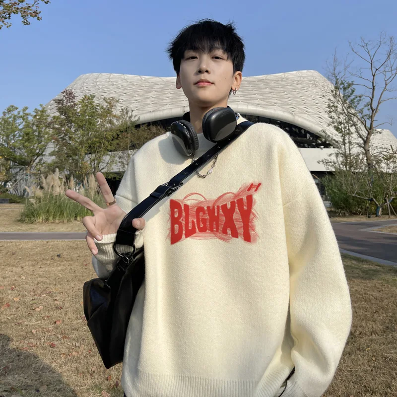 Men's Oversized Sweaters Autumn White Knitted Sweater Fashion 5XL Letter Print Casual Wear for Man Knit Pulloves Men Clothes
Men's Oversized Sweaters Autumn White Knitted Sweater Fashion 5XL Letter Print Casual Wear for Man Knit Pulloves Men Clothes