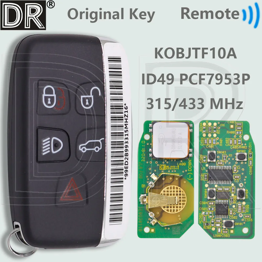 DR Original ID49 PCF7953Chip 315/433MHz Proximity Car Remote Key For Land Rover Range Rover Sport Evoque Freelander Discovery 4
DR Original ID49 PCF7953Chip 315/433MHz Proximity Car Remote Key For Land Rover Range Rover Sport Evoque Freelander Discovery 4