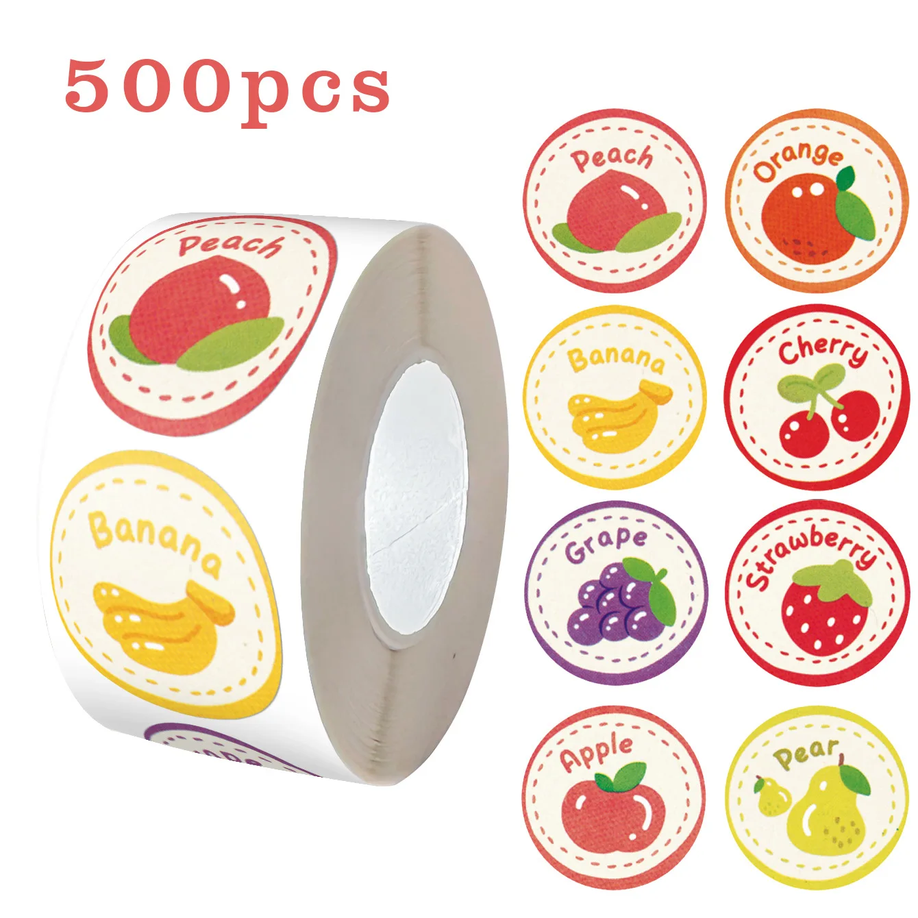 500Pcs/ 1 Rolls 2.5cm/1inch Fruit Sticker Decoration Gift Box Sticker Label Stationery Sticker
500Pcs/ 1 Rolls 2.5cm/1inch Fruit Sticker Decoration Gift Box Sticker Label Stationery Sticker