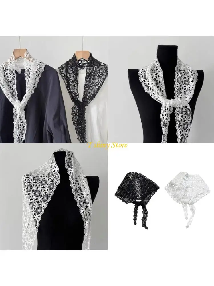 N58F Stylish Lace Flower Scarf French Aesthetic Headwear Hollowed Headwrap For Women Various Occasion Elegant Photo Props
N58F Stylish Lace Flower Scarf French Aesthetic Headwear Hollowed Headwrap For Women Various Occasion Elegant Photo Props
