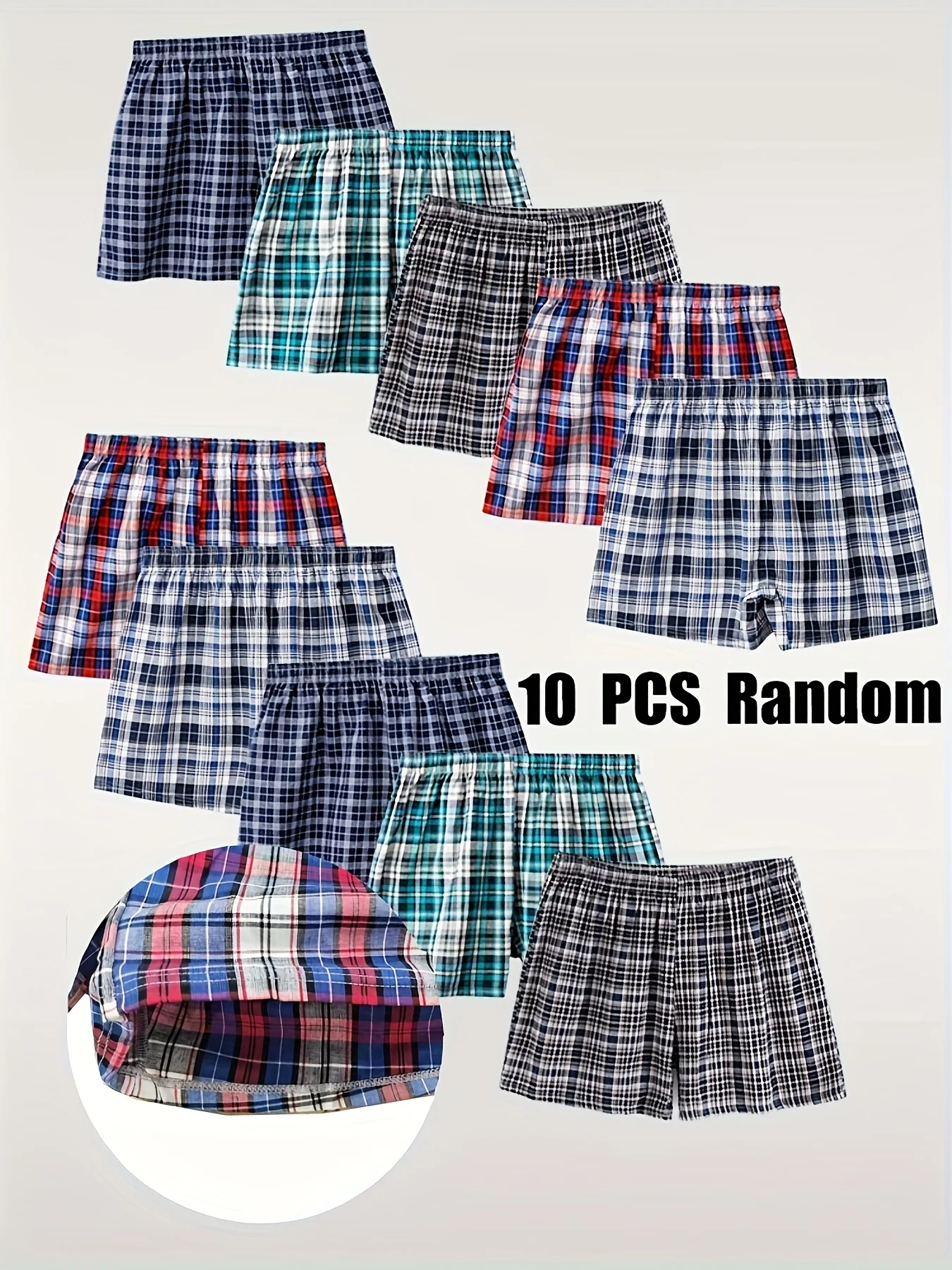 10 piece set of random color Aro pants for men, flat corner shorts with stripes, comfortable and casual four corner pants
10 piece set of random color Aro pants for men, flat corner shorts with stripes, comfortable and casual four corner pants