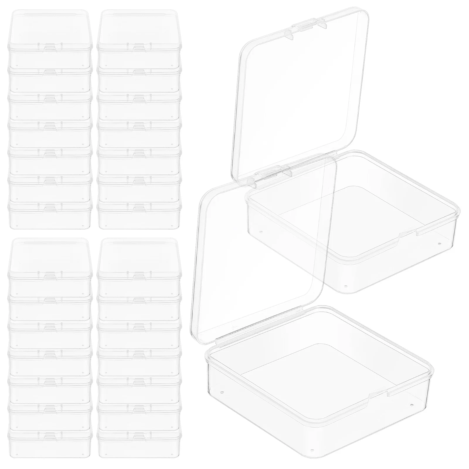 50 Pcs Jewelry Plastic Box Bead Organizer Mini Storage Cases Foldable Small Containers Transparent
50 Pcs Jewelry Plastic Box Bead Organizer Mini Storage Cases Foldable Small Containers Transparent