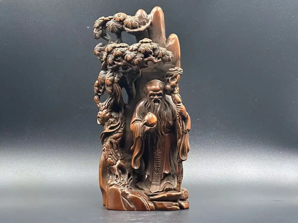 Chinese Antique Boxwood Wood Carving God Of Longevity Statue Collection Nice Art
Chinese Antique Boxwood Wood Carving God Of Longevity Statue Collection Nice Art