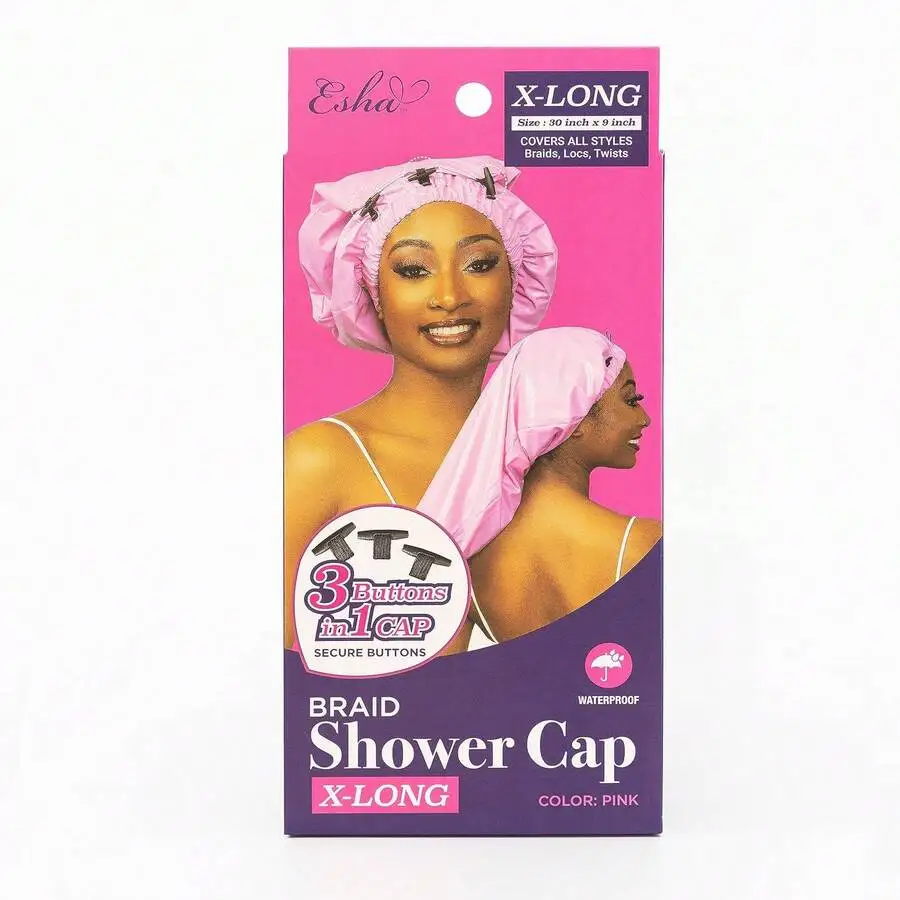 Waterproof Shower Cap For Extra Long Hair Braids Locs Twists X-Long 30x9 Inch With 3 Buttons
Waterproof Shower Cap For Extra Long Hair Braids Locs Twists X-Long 30x9 Inch With 3 Buttons