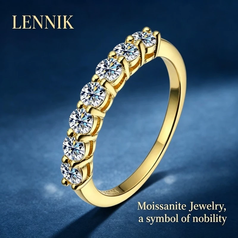 LENNIK Designer 0.7ct Moissanite Rings for Women 100% 925 Sterling Silver Jewelry Engagement Bridal Wedding Band Ring Gift
LENNIK Designer 0.7ct Moissanite Rings for Women 100% 925 Sterling Silver Jewelry Engagement Bridal Wedding Band Ring Gift