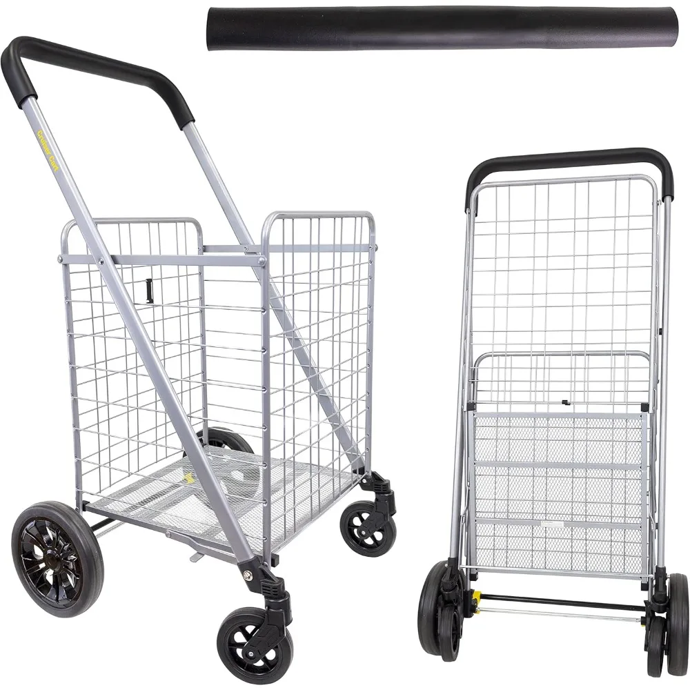 Cruiser Cart Deluxe 2 Germ Guard Shopping Handle Grocery Rolling Folding Laundry Basket with Wheels
Cruiser Cart Deluxe 2 Germ Guard Shopping Handle Grocery Rolling Folding Laundry Basket with Wheels