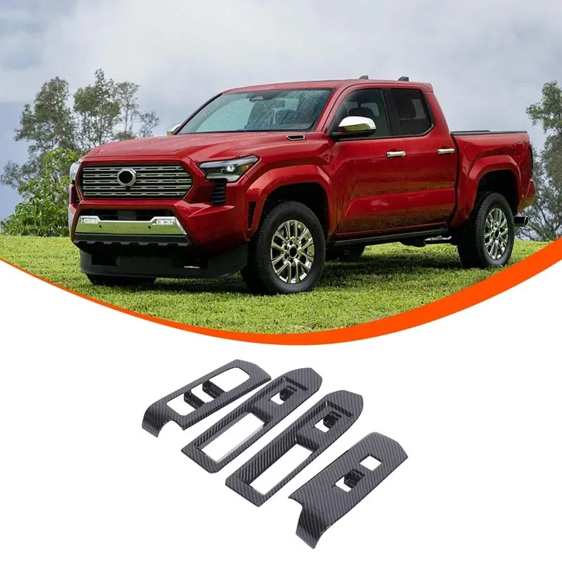 Для Toyota Takuma 2024+ подъемные рамки для стекла, декоративные рамки для кнопок подъема окна, ABS, узор из углеродного волокна, 4 шт. 
Для Toyota Takuma 2024+ подъемные рамки для стекла, декоративные рамки для кнопок подъема окна, ABS, узор из углеродного волокна, 4 шт.