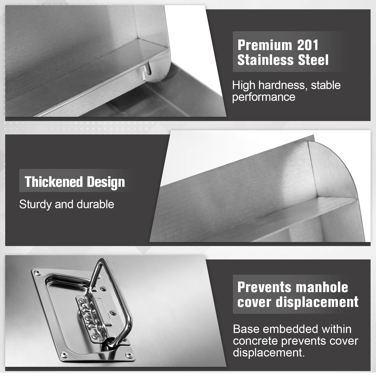 Ревизионный люк из нержавеющей стали, устойчивый к непогоде, с ручкой и душевым клапаном, для подвалов, погребов, патио, двора, оконных колодцев
Ревизионный люк из нержавеющей стали, устойчивый к непогоде, с ручкой и душевым клапаном, для подвалов, погребов, патио, двора, оконных колодцев