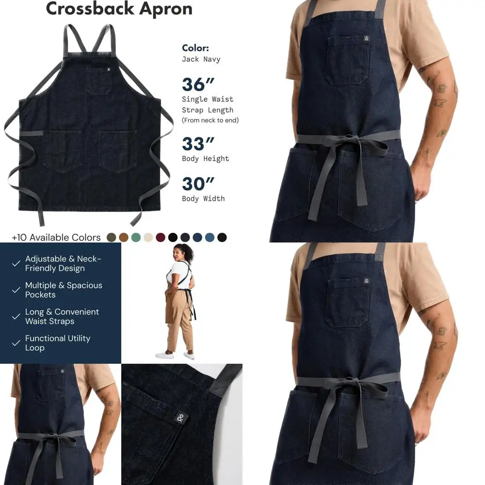 Фартук шеф-повара из 100% хлопка с карманами — джинсовая ткань 8 унций, темно-синий Джек
Фартук шеф-повара из 100% хлопка с карманами — джинсовая ткань 8 унций, темно-синий Джек