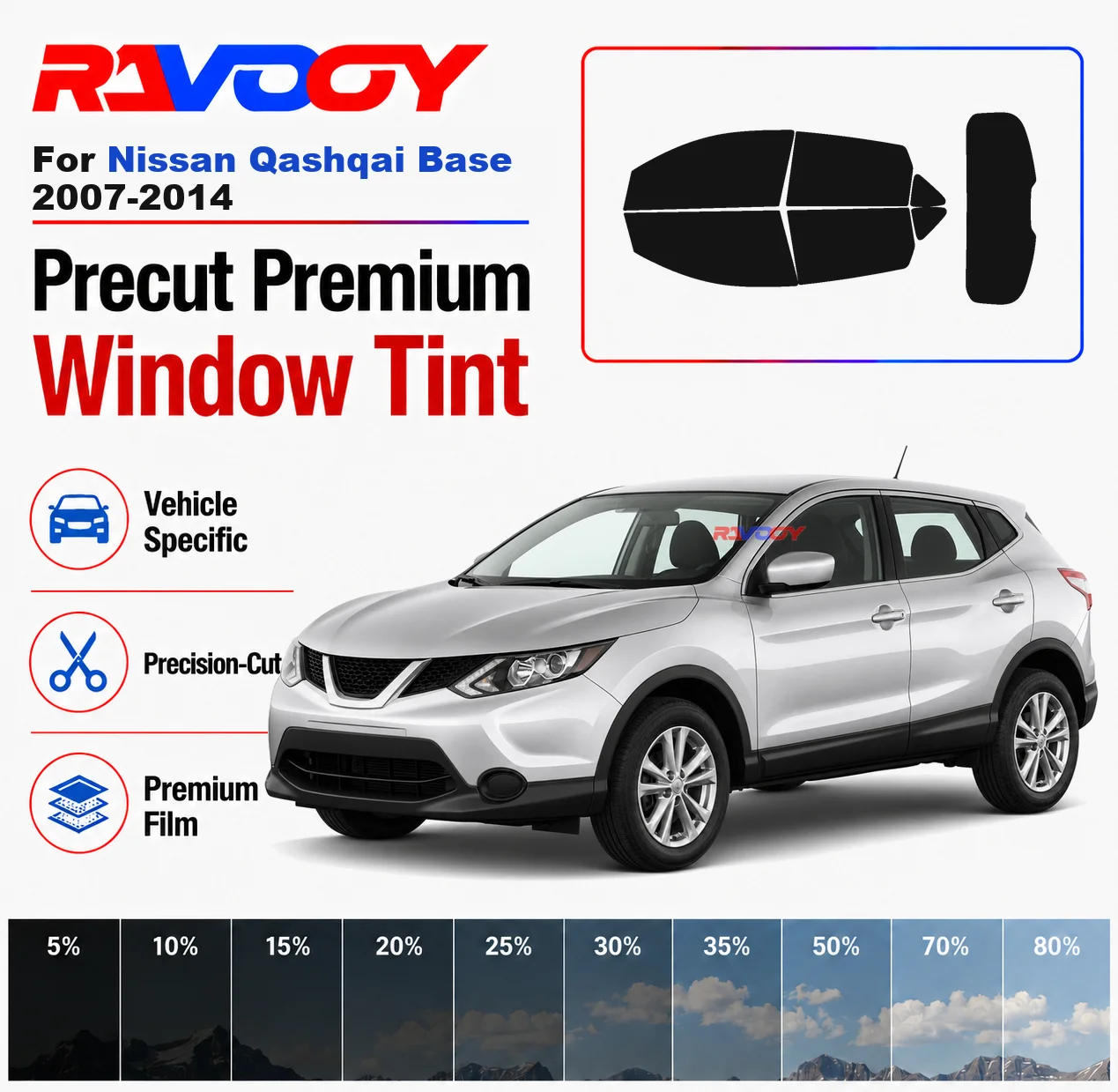 Premium Precut Window Tint Kit Front Rear Windows Rear Windshield For Nissan Qashqai Base 2007-2014 Car Solar Nano Ceramic Film
Premium Precut Window Tint Kit Front Rear Windows Rear Windshield For Nissan Qashqai Base 2007-2014 Car Solar Nano Ceramic Film