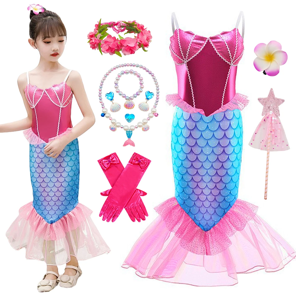 Girls Summer Mermaid Cosplay Princess Dress Kids Birthday Fancy Costumes Children Carnival Halloween Masquerade Party Frocks
Girls Summer Mermaid Cosplay Princess Dress Kids Birthday Fancy Costumes Children Carnival Halloween Masquerade Party Frocks