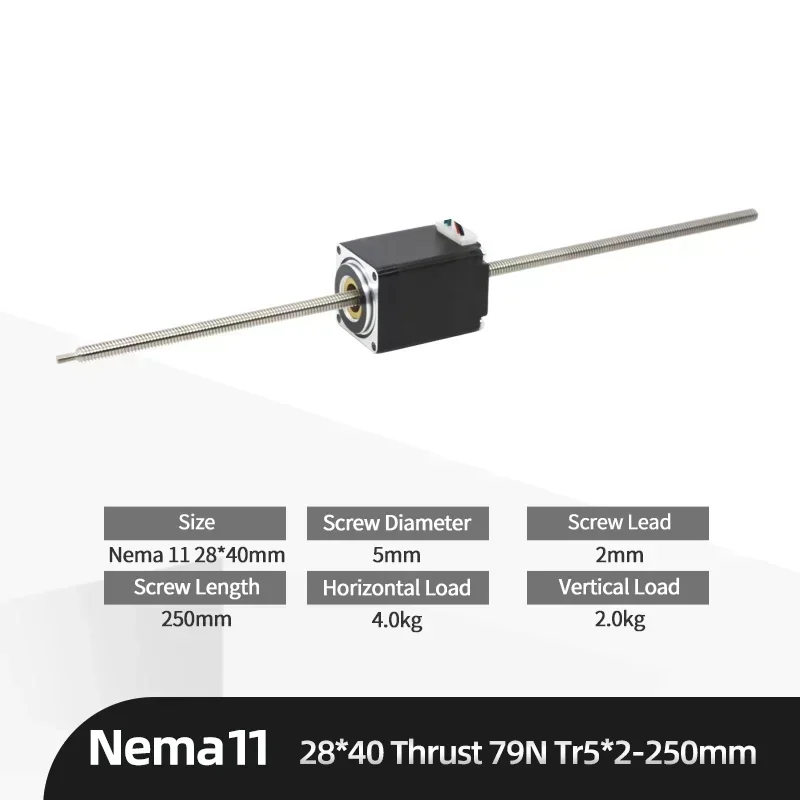 UMOT Mini Nema11 Through leadscrew with 250mm stroke Non-captive Through Shaft 3.5/5/8/9.5/10 Linear Step Motor
UMOT Mini Nema11 Through leadscrew with 250mm stroke Non-captive Through Shaft 3.5/5/8/9.5/10 Linear Step Motor