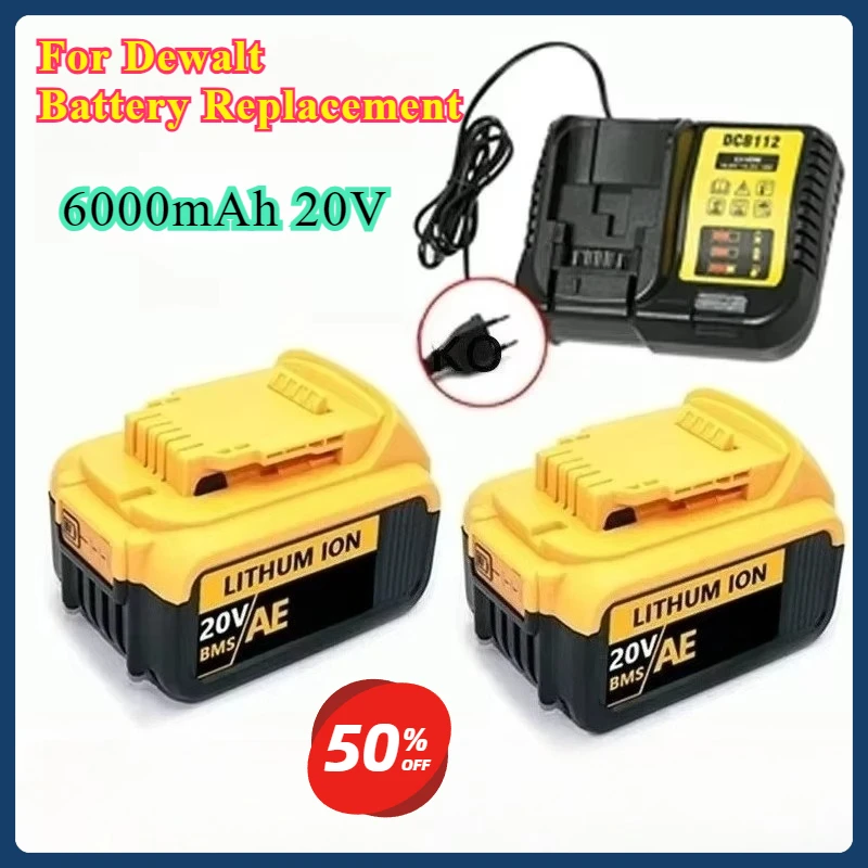 20V 6000mAh Compatible Battery for Dewalt Power Tool Battery DCB180 DCB181 20V Rechargeable Electric Tool Lithium Batteries
20V 6000mAh Compatible Battery for Dewalt Power Tool Battery DCB180 DCB181 20V Rechargeable Electric Tool Lithium Batteries