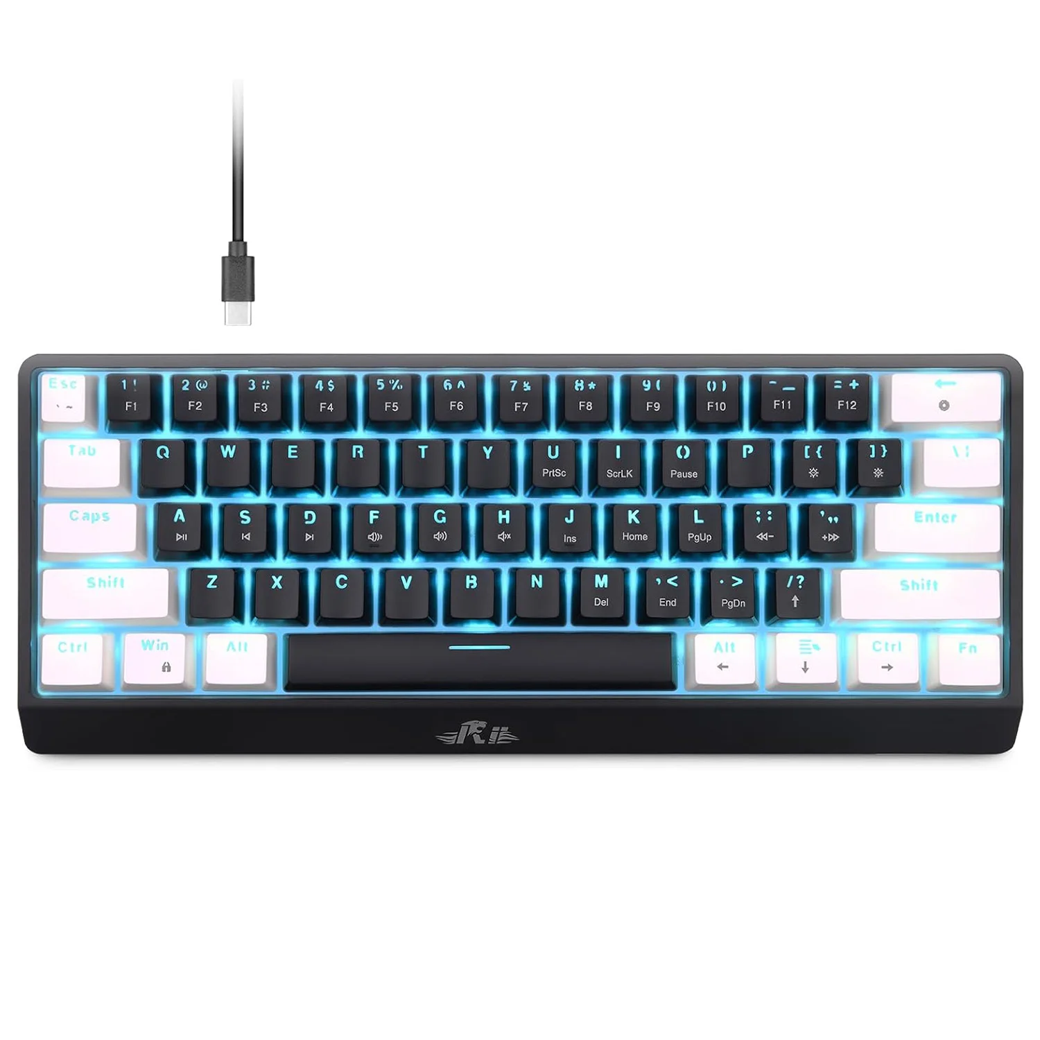 Rii RK806 60% Mechanical Gaming Keyboard,61 Keys Compact Wired Keyboard with Blue Backlight,Clicky Blue Switch,Anti-ghosting
Rii RK806 60% Mechanical Gaming Keyboard,61 Keys Compact Wired Keyboard with Blue Backlight,Clicky Blue Switch,Anti-ghosting