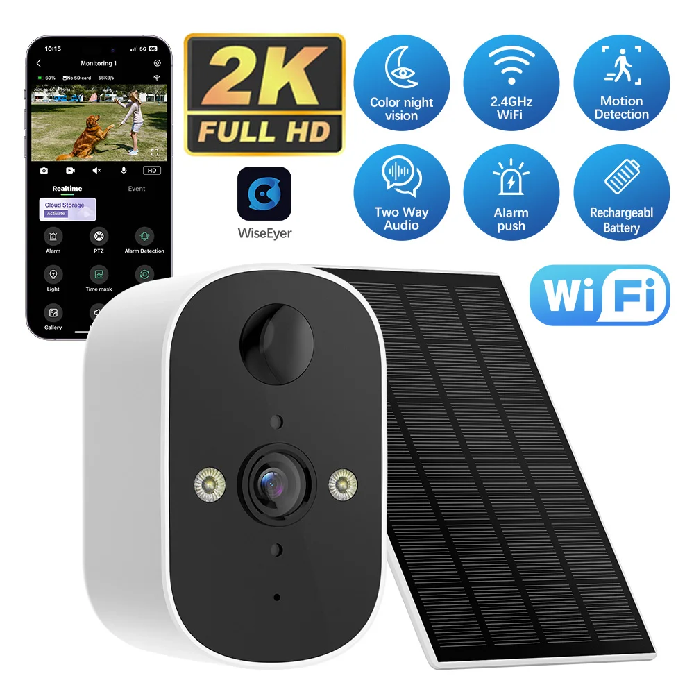 Outdoor Wireless WIFI Camera 3MP Battery Solar Security Camera Floodlight Color Night Vision Siren Alarm 2 Way Audio Monitor
Outdoor Wireless WIFI Camera 3MP Battery Solar Security Camera Floodlight Color Night Vision Siren Alarm 2 Way Audio Monitor