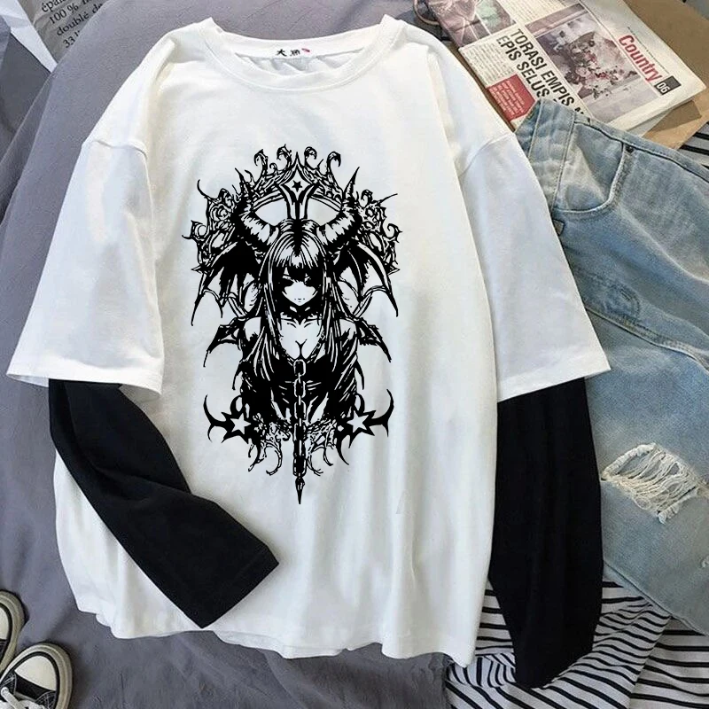 Punk Harajuku Aesthetic Long Sleeve T-shirt Fashion Y2K Streetwear Versatile Slim Top Gothic Creative Comic Pattern Printing Tee
Punk Harajuku Aesthetic Long Sleeve T-shirt Fashion Y2K Streetwear Versatile Slim Top Gothic Creative Comic Pattern Printing Tee