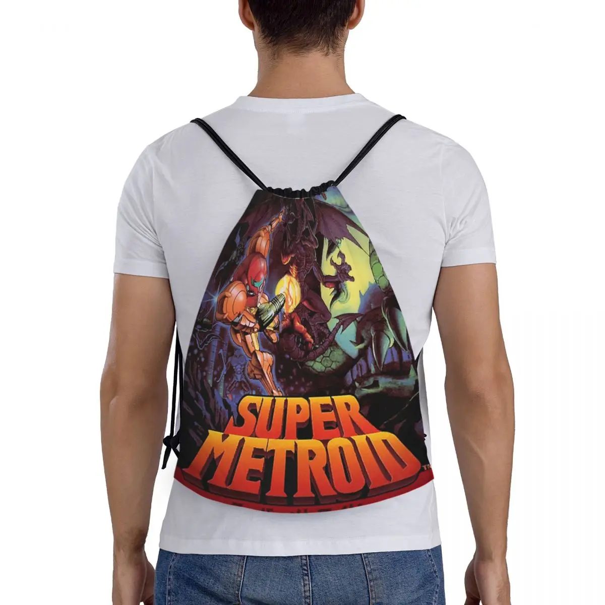 Super Metroid Large Game Backpacks Fashion Drawstring Bundle Pocket Sports Bag Book Bags for Man Woman School
Super Metroid Large Game Backpacks Fashion Drawstring Bundle Pocket Sports Bag Book Bags for Man Woman School