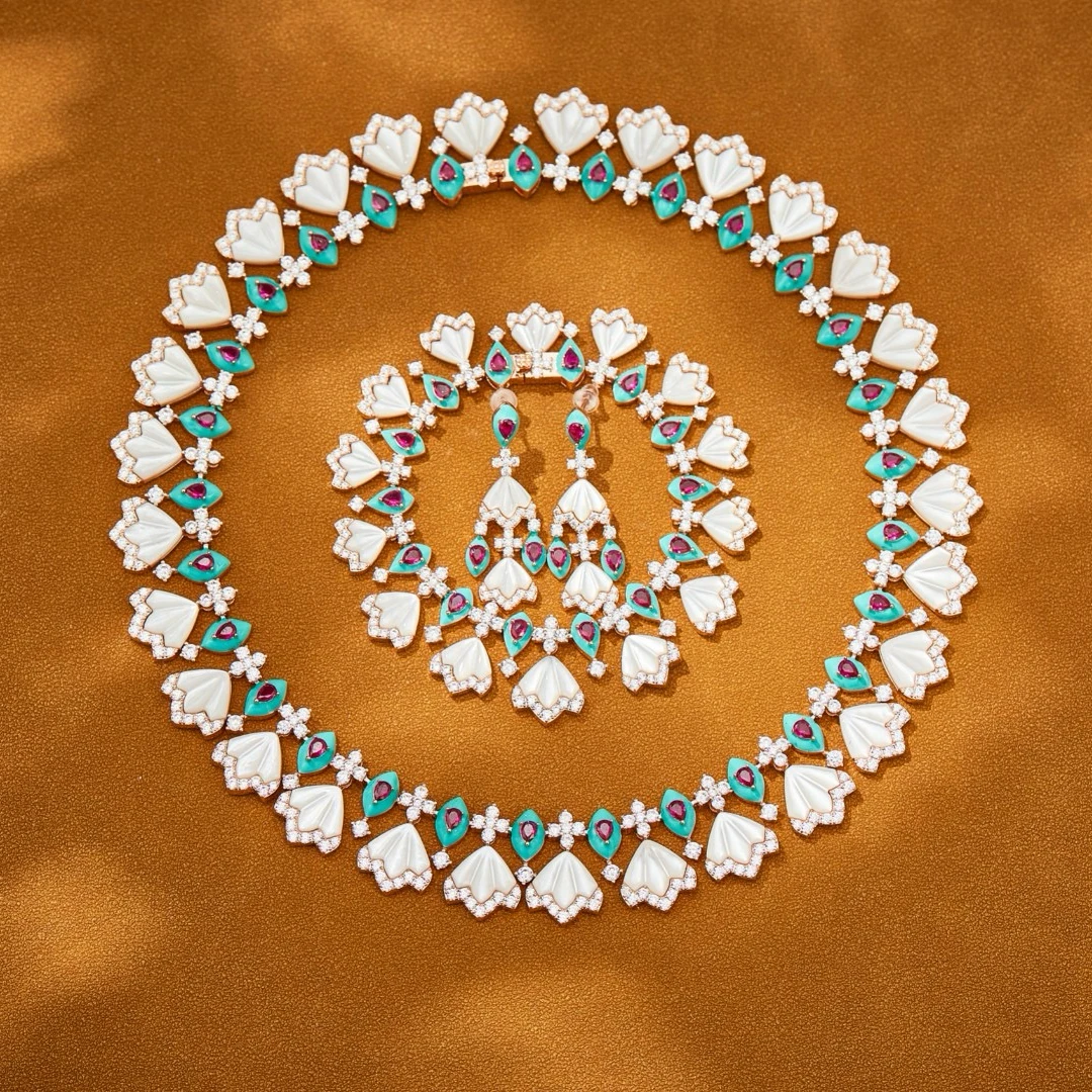 Luxury Charming AAA Zirconia Shell Fan Shaped Necklace Earrings For Women Wedding Party Evening Dress Jewelry Sets
Luxury Charming AAA Zirconia Shell Fan Shaped Necklace Earrings For Women Wedding Party Evening Dress Jewelry Sets