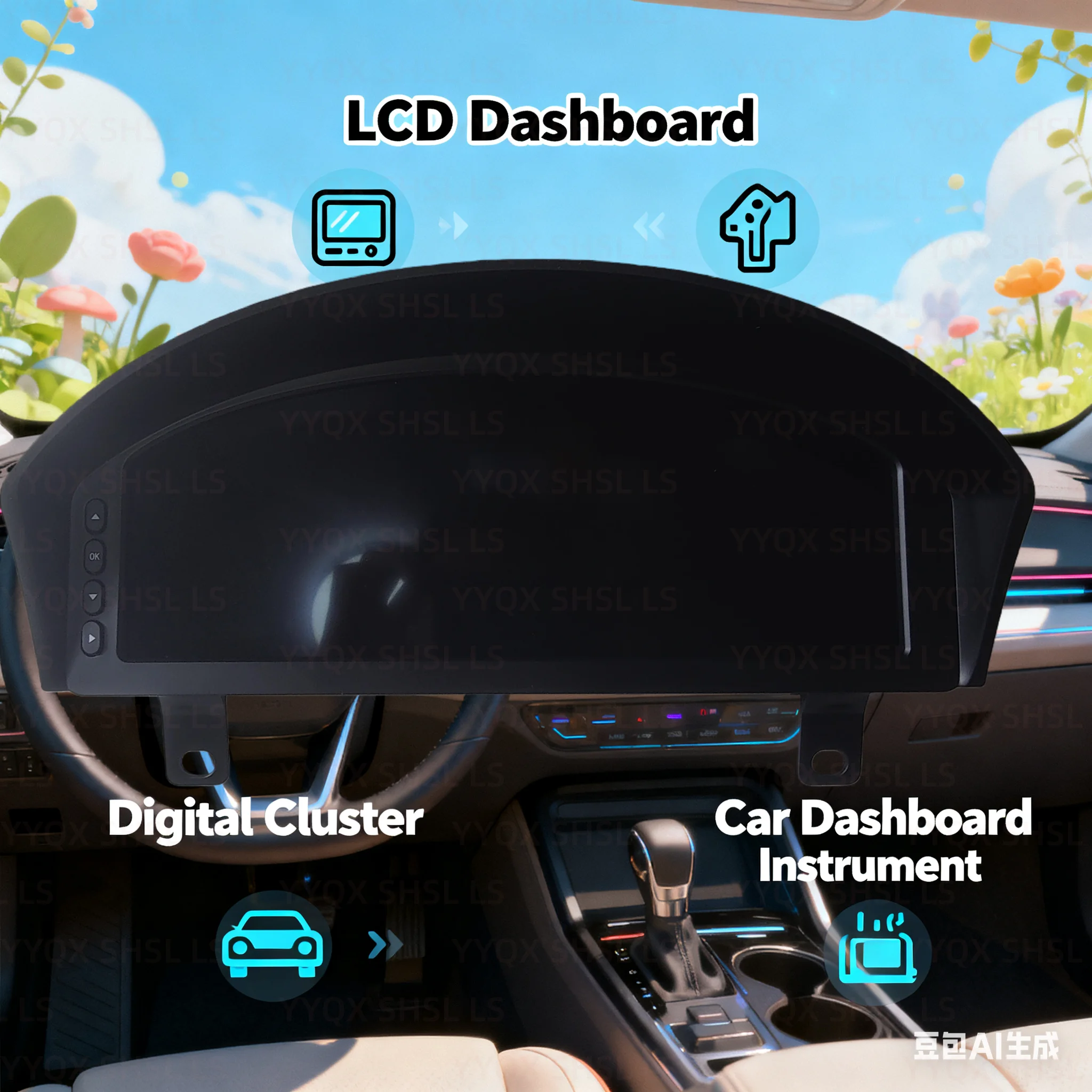 LCD Digital Cluster Update For Land Rover Range Rover Defender 2012-2016 Instrument Speedometer Odometer Dashboard Display