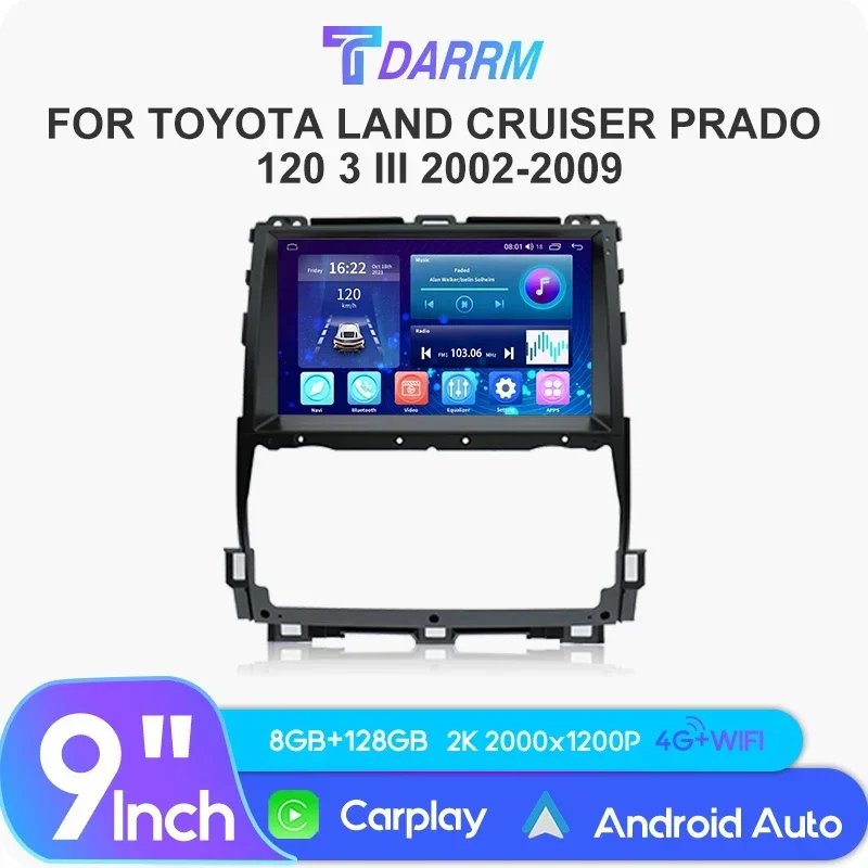 Car AutoRadio For Toyota Land Cruiser Prado 120 3 III 2002-2009 GPS Navigation Carplay Radio Multimedia Video Player Set
Car AutoRadio For Toyota Land Cruiser Prado 120 3 III 2002-2009 GPS Navigation Carplay Radio Multimedia Video Player Set