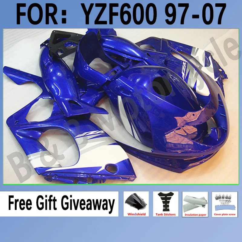 Motorcycle Injection Mold ABS Kit Fairing For Yamaha YZF 600 1997-2007 YZF600 97 99 00 03 04 05 07 bodywork Fairings Set Blue
Motorcycle Injection Mold ABS Kit Fairing For Yamaha YZF 600 1997-2007 YZF600 97 99 00 03 04 05 07 bodywork Fairings Set Blue