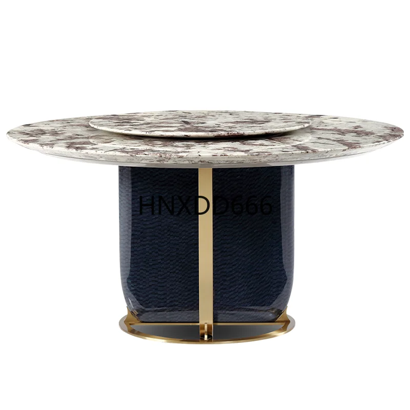 Italian modern light luxury Brazilian snow orchid marble round turntable dining table dining chair
Italian modern light luxury Brazilian snow orchid marble round turntable dining table dining chair
