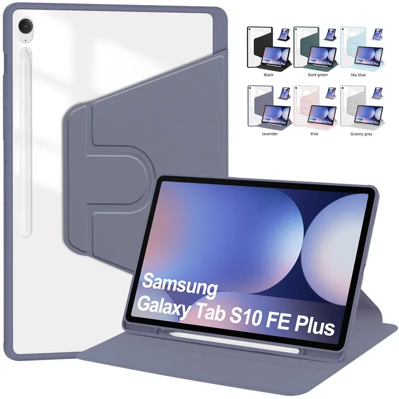Вращающийся на 360 градусов чехол для планшета Samsung Galaxy Tab S10 FE Plus 13,1 дюйма, чехол 2025 с держателем для карандашей Funda для S10 FE + SM-X620
Вращающийся на 360 градусов чехол для планшета Samsung Galaxy Tab S10 FE Plus 13,1 дюйма, чехол 2025 с держателем для карандашей Funda для S10 FE + SM-X620