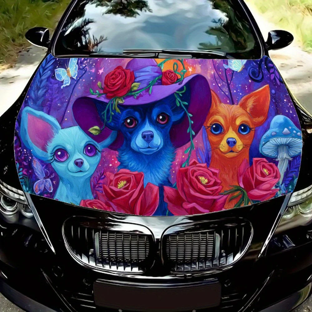 Cute Chihuahua Style,Car Hood Decal, Self-Adhesive Waterproof PVC Car hood Sticker,Car Decoration Scratch Resistant Sticker Prot
Cute Chihuahua Style,Car Hood Decal, Self-Adhesive Waterproof PVC Car hood Sticker,Car Decoration Scratch Resistant Sticker Prot