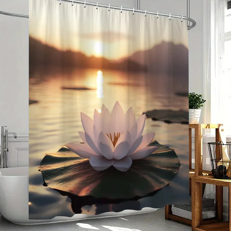 ZYQ011 Занавеска для душа Sunset Lake Lotus — полиэстер, с ярким розовым лотосом и интересным горным пейзажем, Machine6Bn%
ZYQ011 Занавеска для душа Sunset Lake Lotus — полиэстер, с ярким розовым лотосом и интересным горным пейзажем, Machine6Bn%