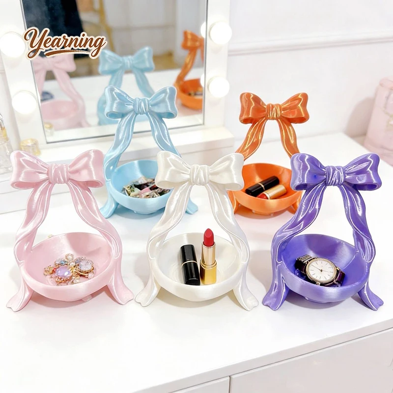 Charming Bow Desktop Storage Box for Women Vanity Jewelry Lipstick Organizer Creative Decor Ornament Gift for Girls
Charming Bow Desktop Storage Box for Women Vanity Jewelry Lipstick Organizer Creative Decor Ornament Gift for Girls