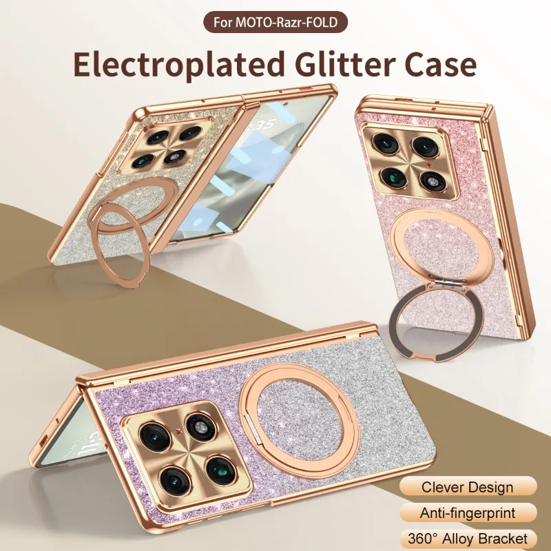 Electroplated Glitter for Magsafe Stand Case for Motorola Razr Fold Luxury Shockproof Magnetic Bracket Cover for Moto Razr Fold
Electroplated Glitter for Magsafe Stand Case for Motorola Razr Fold Luxury Shockproof Magnetic Bracket Cover for Moto Razr Fold