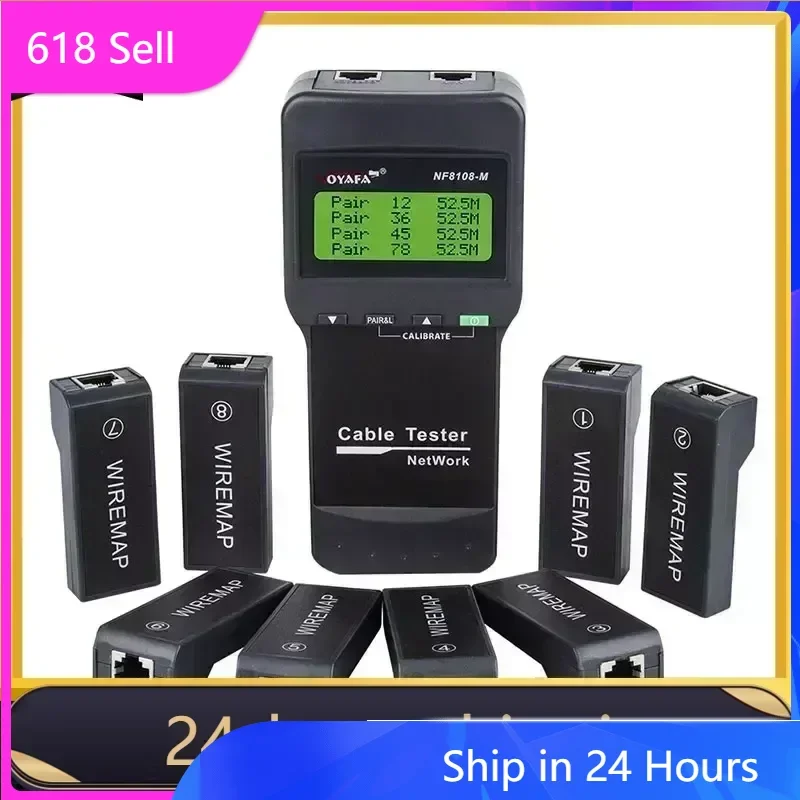 FANYUE NF-8108M Cable Length Tester Network Cable Continuity Testing Cat5E/ 6E UTP STP CAT5 RJ45 With 8 Remote
FANYUE NF-8108M Cable Length Tester Network Cable Continuity Testing Cat5E/ 6E UTP STP CAT5 RJ45 With 8 Remote