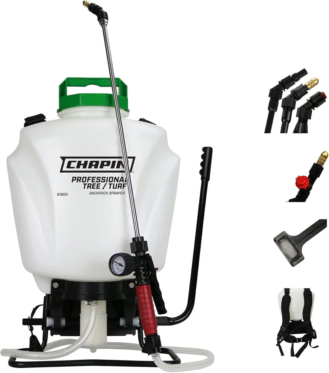 4 Gallon Backpack Sprayer with Stainless Steel Wand, 3 Nozzles, 3-Stage Filtration, Translucent Tank
4 Gallon Backpack Sprayer with Stainless Steel Wand, 3 Nozzles, 3-Stage Filtration, Translucent Tank
