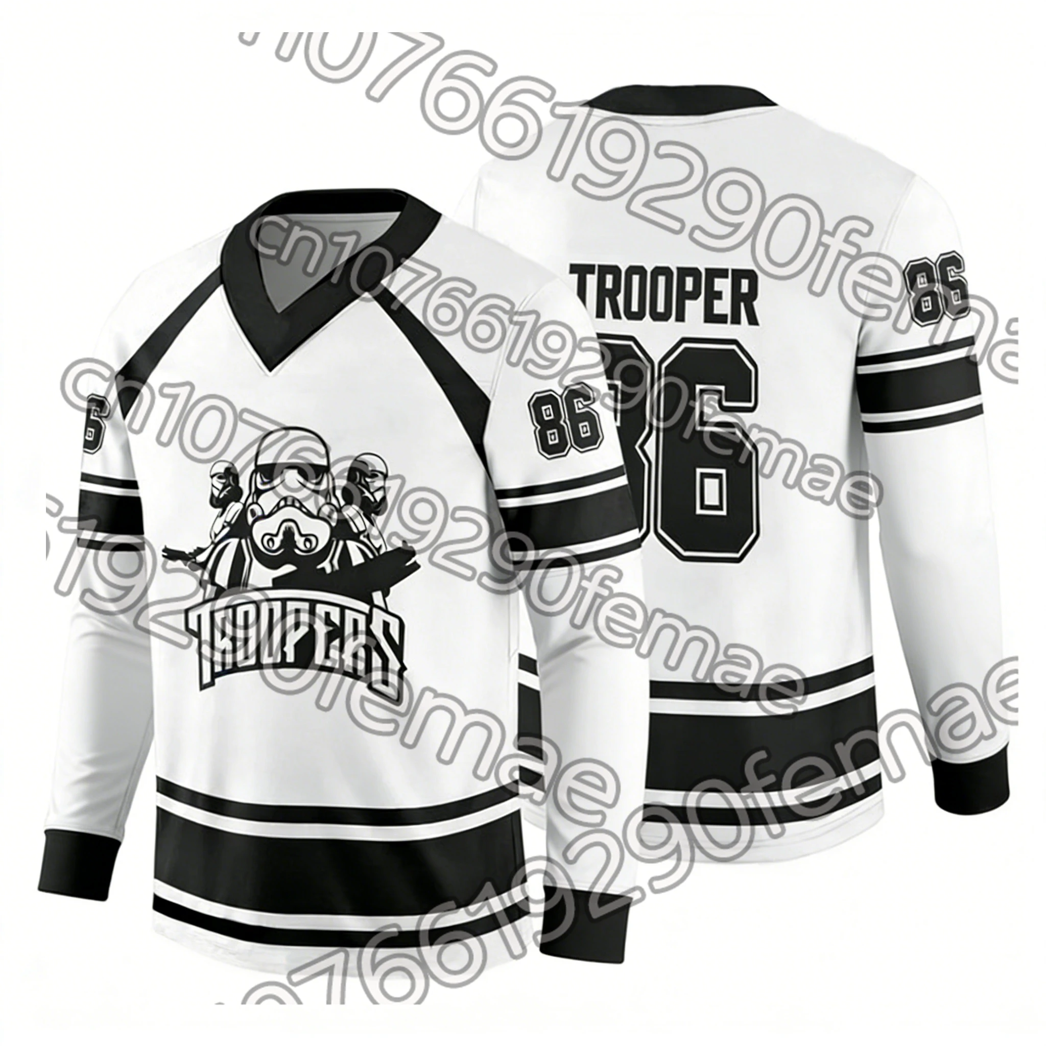 Vintage Style Stormtrooper Print Hockey Jersey, Comfortable for Daily Wear, Awesome Gift for Star Wars Lovers Motorcycle T-Shirt
Vintage Style Stormtrooper Print Hockey Jersey, Comfortable for Daily Wear, Awesome Gift for Star Wars Lovers Motorcycle T-Shirt