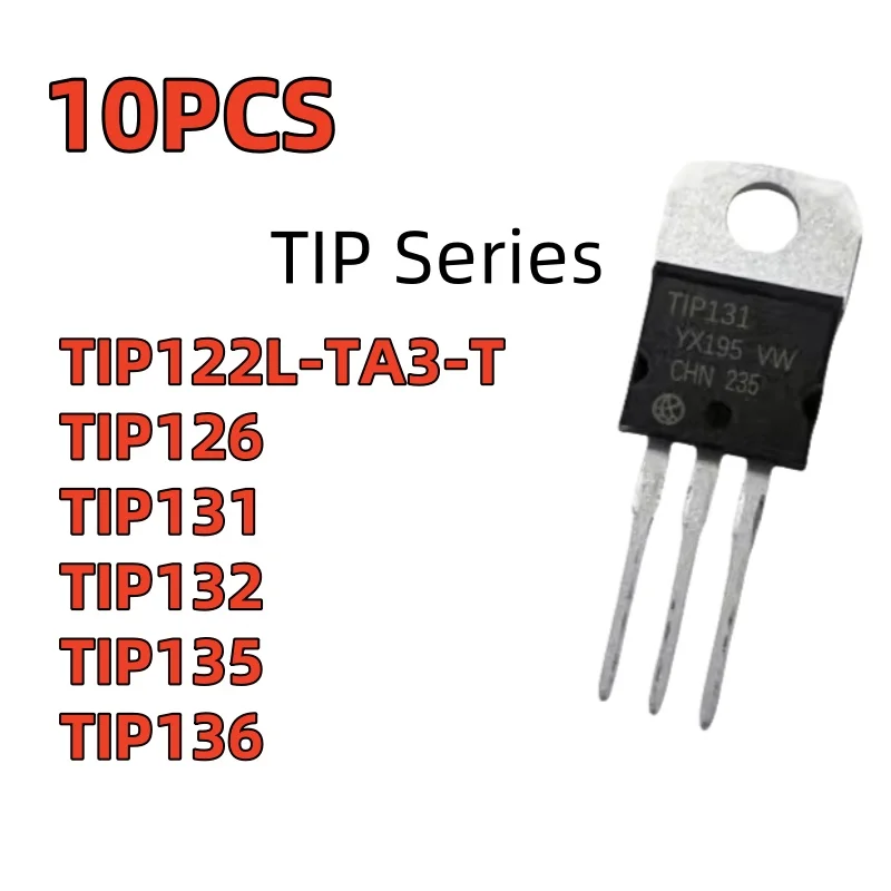 10PCS TIP Series TIP122L-TA3-T TIP126 TIP131 TIP132 TIP135 TIP136 TIP137 TIP141T TIP145T TIP151 TIP152
10PCS TIP Series TIP122L-TA3-T TIP126 TIP131 TIP132 TIP135 TIP136 TIP137 TIP141T TIP145T TIP151 TIP152
