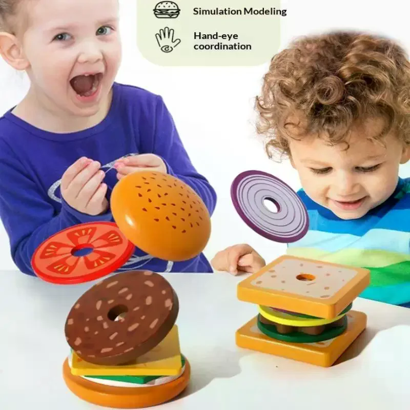 Wooden Sandwich Burger Sorting Stacking Toys Simulated Kitchen Toys Kids Preschool Education Toy
Wooden Sandwich Burger Sorting Stacking Toys Simulated Kitchen Toys Kids Preschool Education Toy