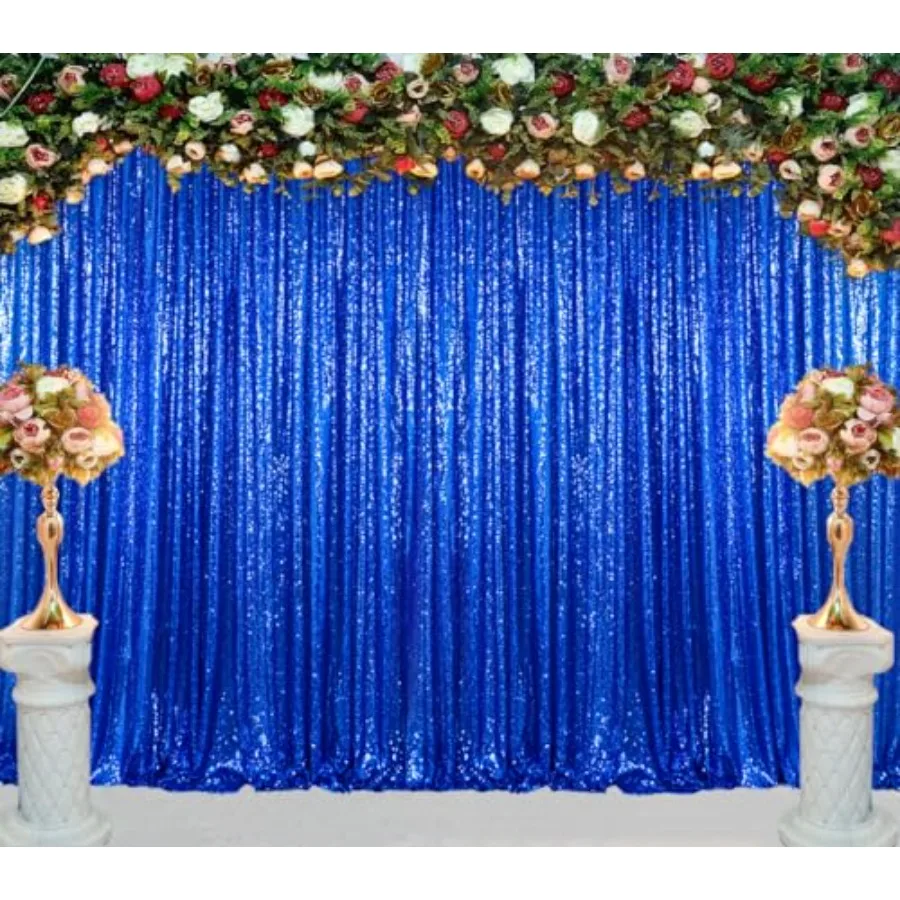 10x10ft Royal Blue Sequin Backdrop for Weddings Parties Photography Glitter Photo Background Elegant Curtains for Birthday Phot
10x10ft Royal Blue Sequin Backdrop for Weddings Parties Photography Glitter Photo Background Elegant Curtains for Birthday Phot