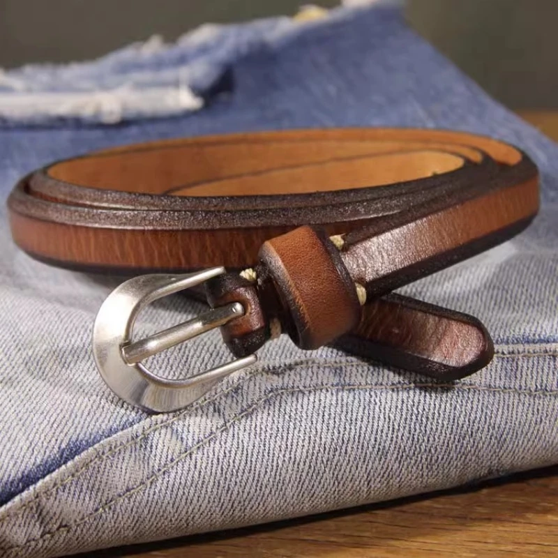 Extra Thick Leather Fashion Pin Buckle Ladies Belt All-match Slim Skirt Belt Narrow Soft Genuine Leather Luxury Women Jeans Belt
Extra Thick Leather Fashion Pin Buckle Ladies Belt All-match Slim Skirt Belt Narrow Soft Genuine Leather Luxury Women Jeans Belt