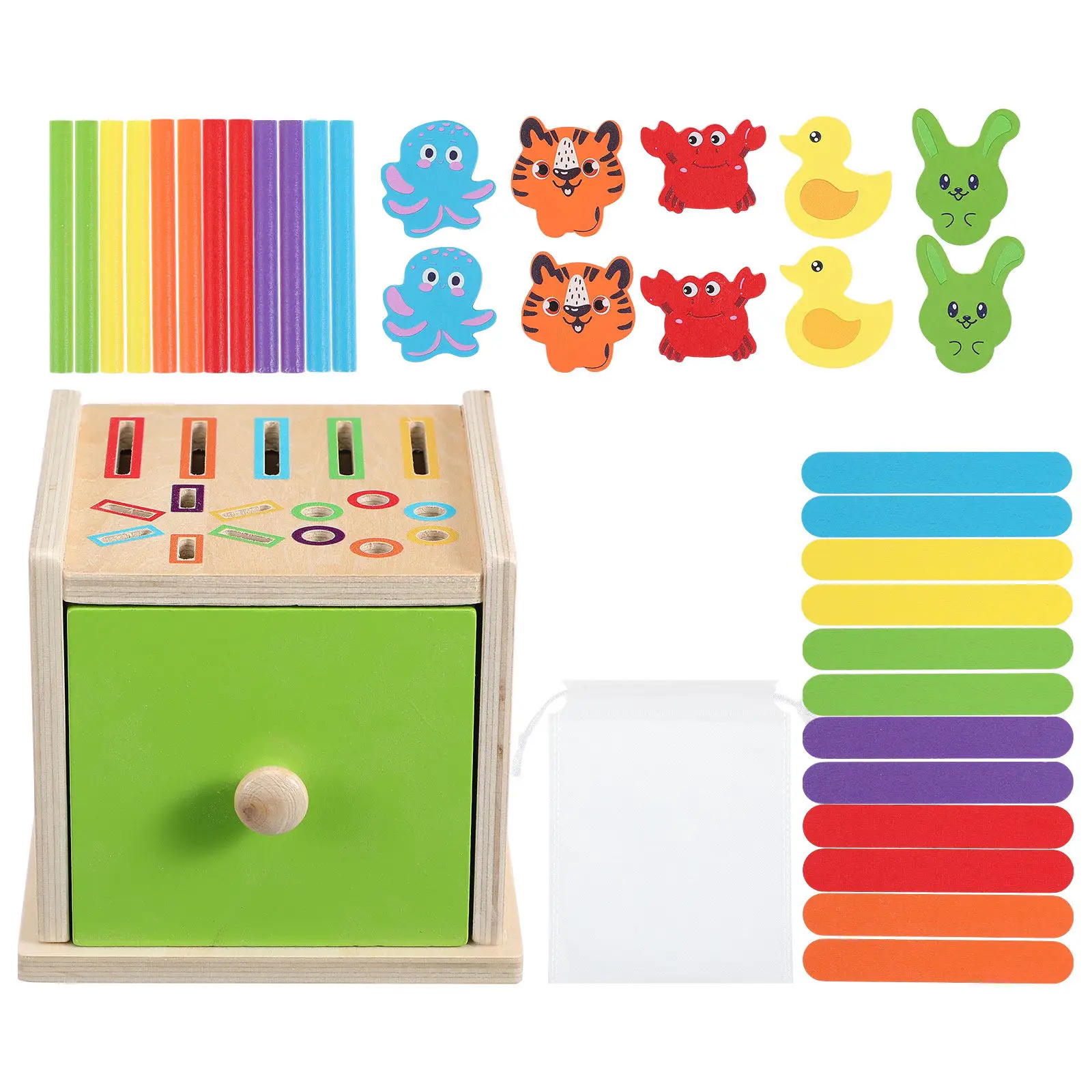 1Set Montessori Wooden Shape Matching Color Sorting Puzzle for Toddlers Early Learning and Cognitive Skills Shape Sorter
1Set Montessori Wooden Shape Matching Color Sorting Puzzle for Toddlers Early Learning and Cognitive Skills Shape Sorter