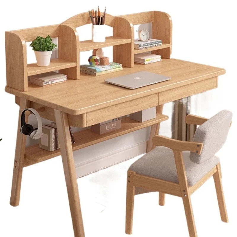 Solid wood desk children's study table primary school students small apartment bedroom writing table
Solid wood desk children's study table primary school students small apartment bedroom writing table