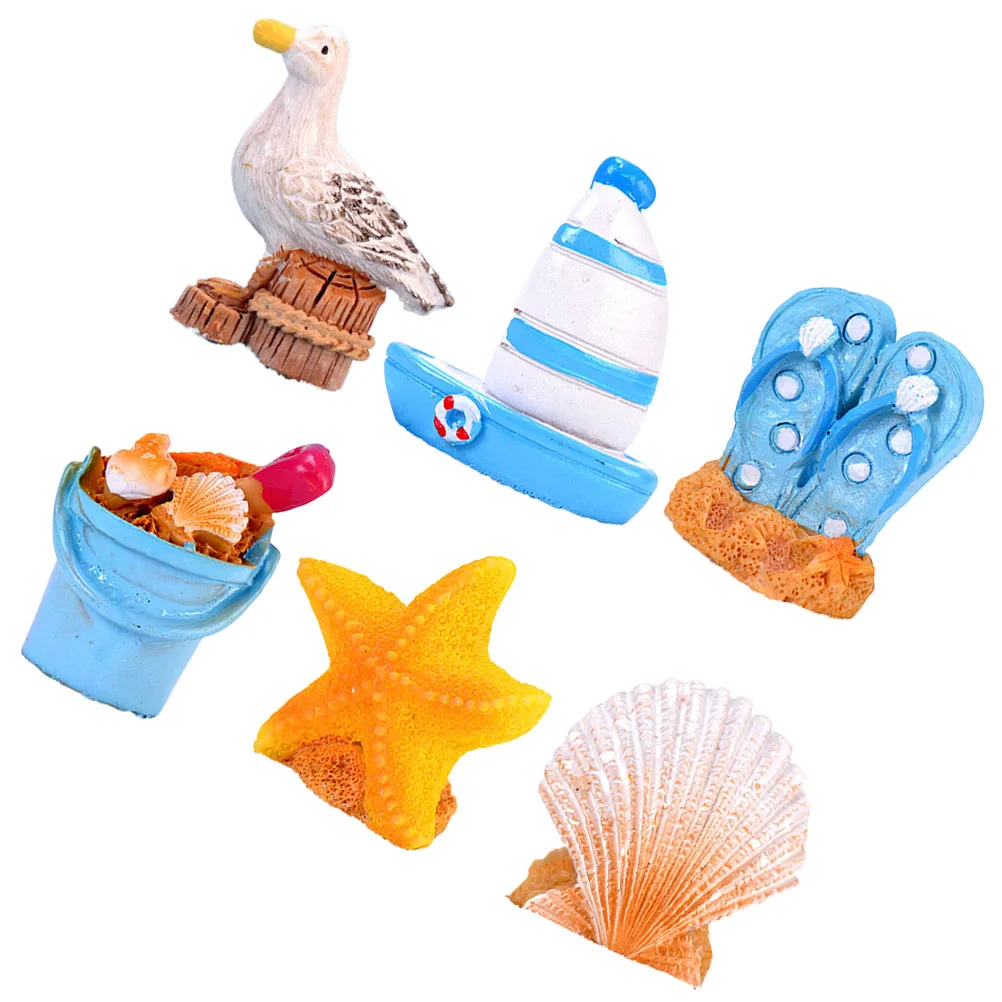 6 Pcs Surfboard Seashells and Seabird Ornaments Seaside Beachy Decor Resin Decoration
6 Pcs Surfboard Seashells and Seabird Ornaments Seaside Beachy Decor Resin Decoration