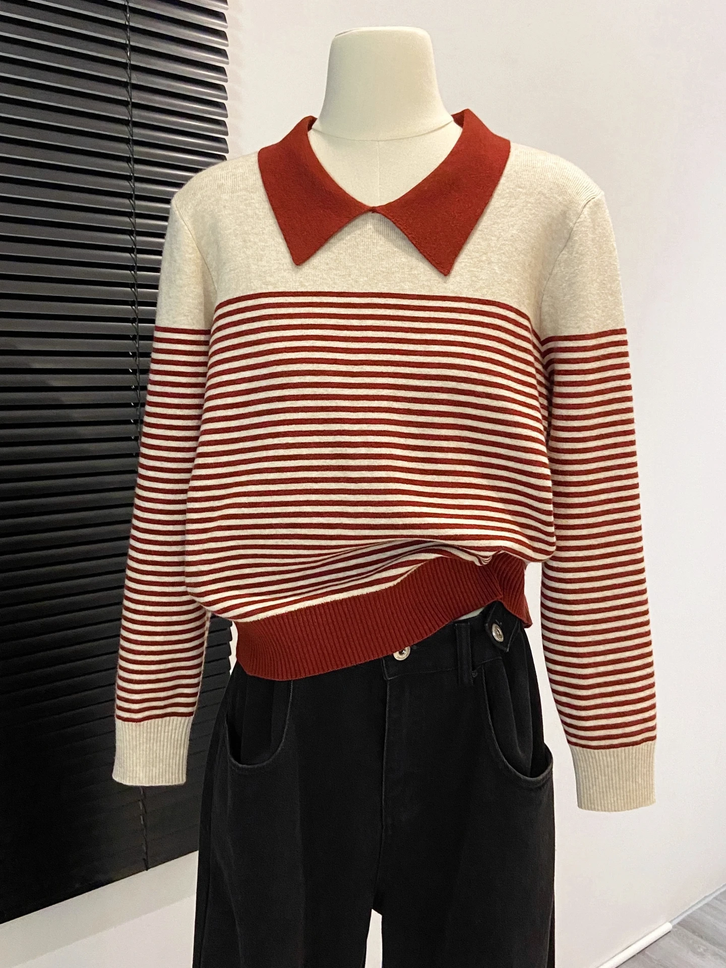 Loose Fit Ne Knitwear Women's Striped Color Blo ort Sve Top Breathable Comfortable Casual Sle Autumn New Arrival
Loose Fit Ne Knitwear Women's Striped Color Blo ort Sve Top Breathable Comfortable Casual Sle Autumn New Arrival