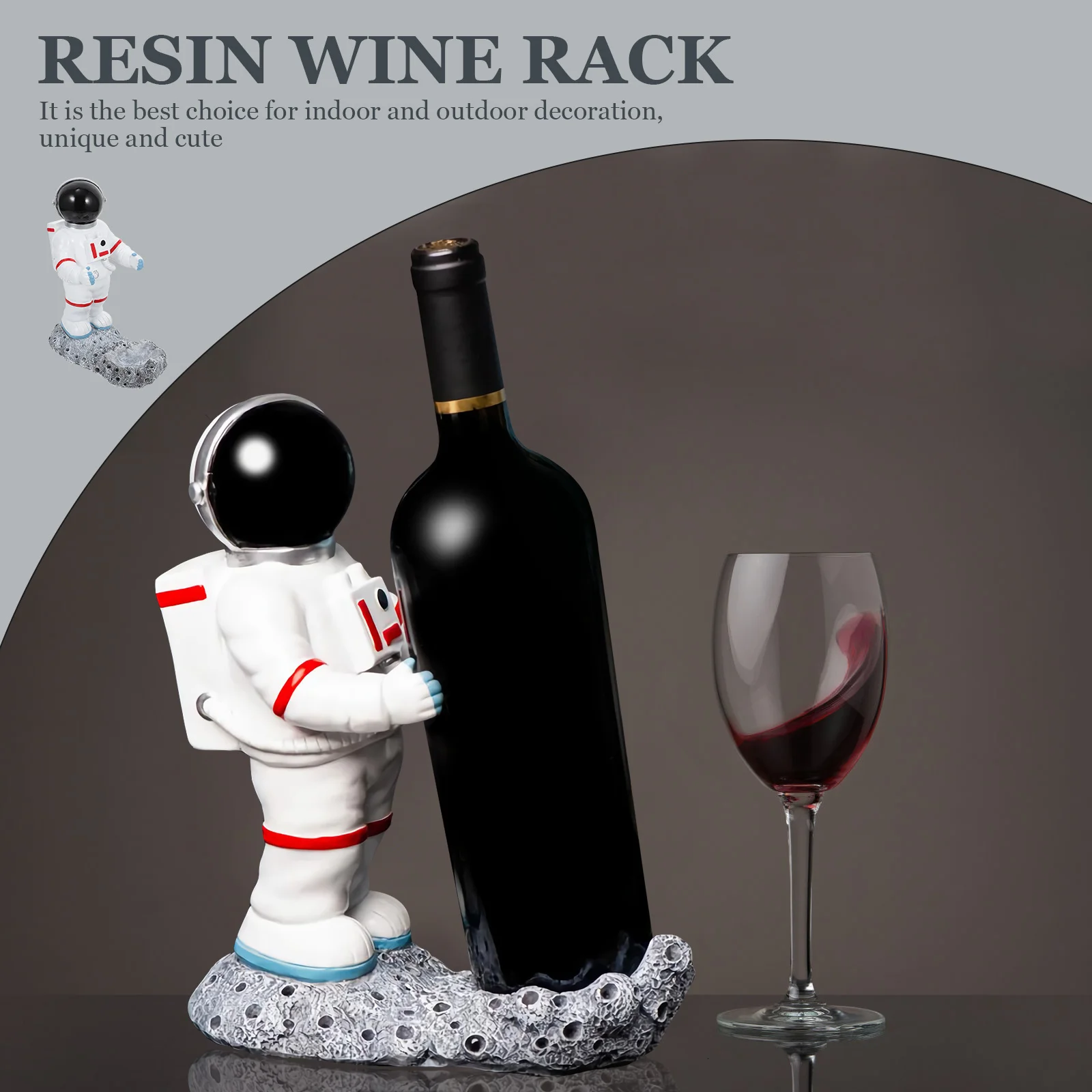 Elegant Astronaut Wine Rack in Resin for Red Wine Bottle Storage Space Saving Display Stand for Living Room Bar Ktv
Elegant Astronaut Wine Rack in Resin for Red Wine Bottle Storage Space Saving Display Stand for Living Room Bar Ktv