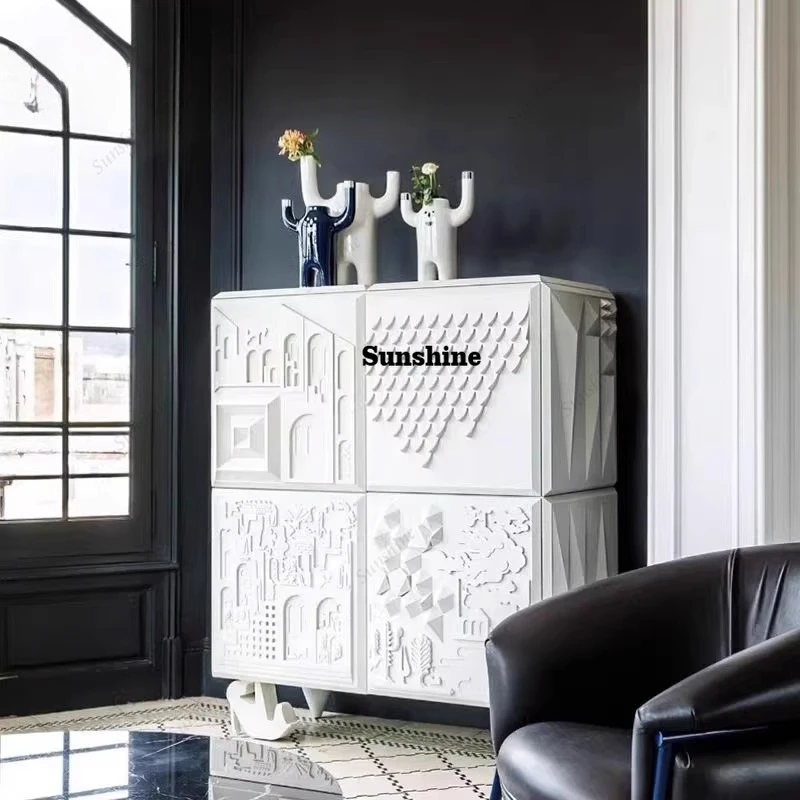 Embossed side cabinet, four-door entrance cabinet, Nordic shoe cabinet
Embossed side cabinet, four-door entrance cabinet, Nordic shoe cabinet