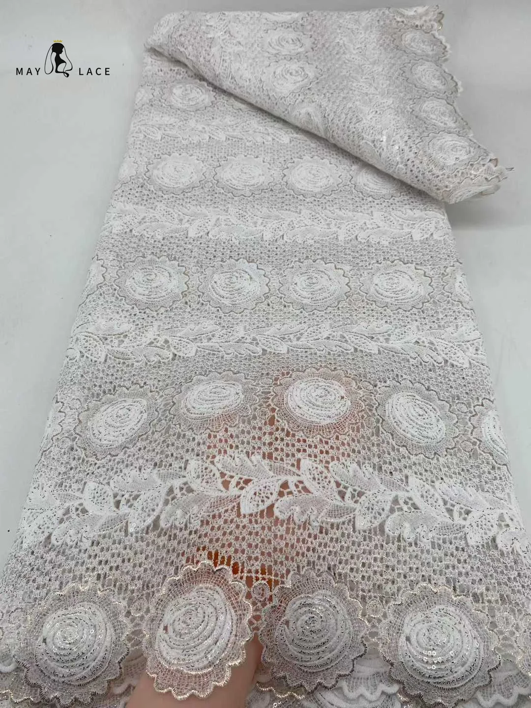 New Arrivals 2025 Best Quality White African Cord Lace Fabric French For Party Evening Dress Nigeria Guipure Lace Fabrics Women
New Arrivals 2025 Best Quality White African Cord Lace Fabric French For Party Evening Dress Nigeria Guipure Lace Fabrics Women