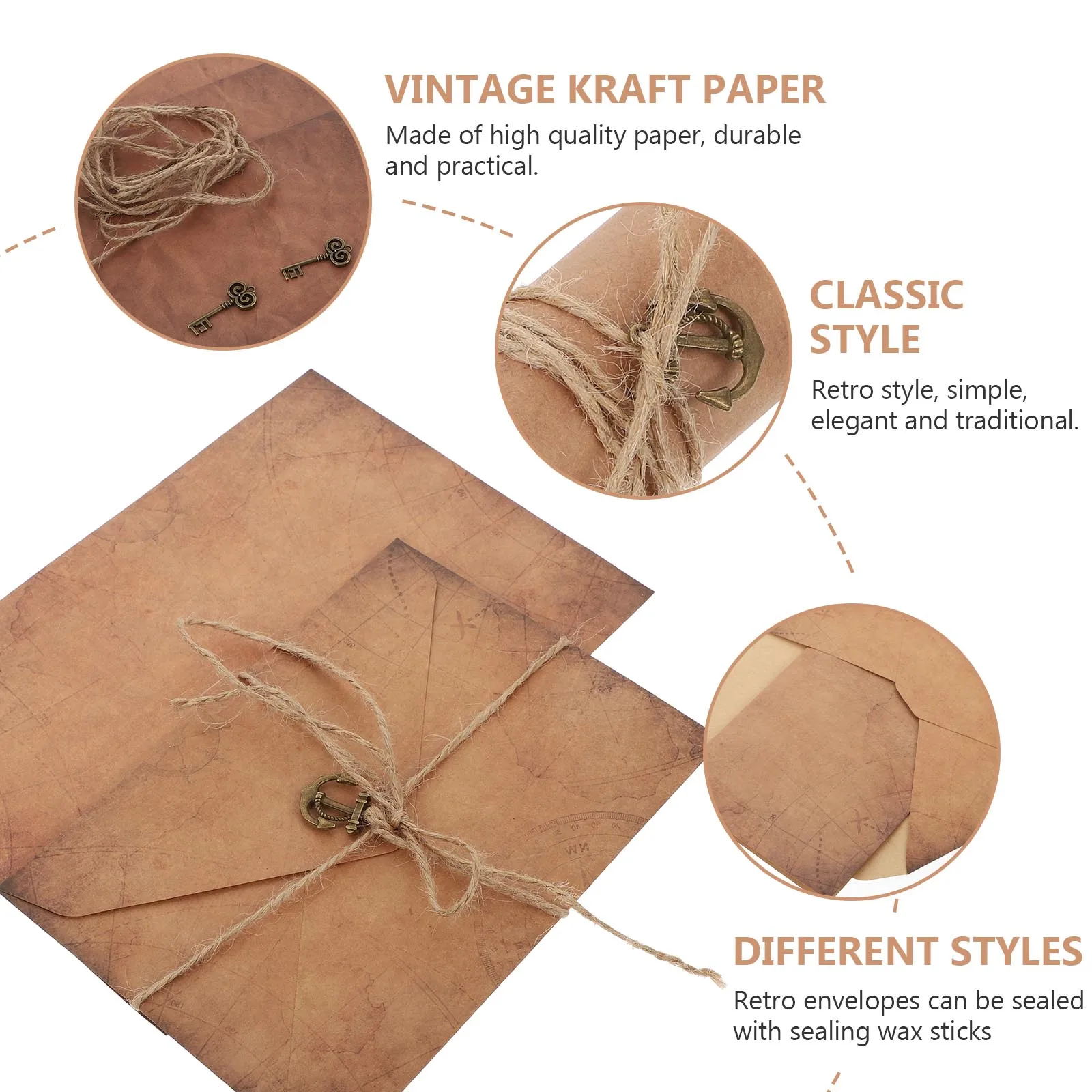 3 Sets Kraft Paper Letter Envelope Vintage Writing Invited Chic Envelopes Kit Practical Retro Stationery Man
3 Sets Kraft Paper Letter Envelope Vintage Writing Invited Chic Envelopes Kit Practical Retro Stationery Man