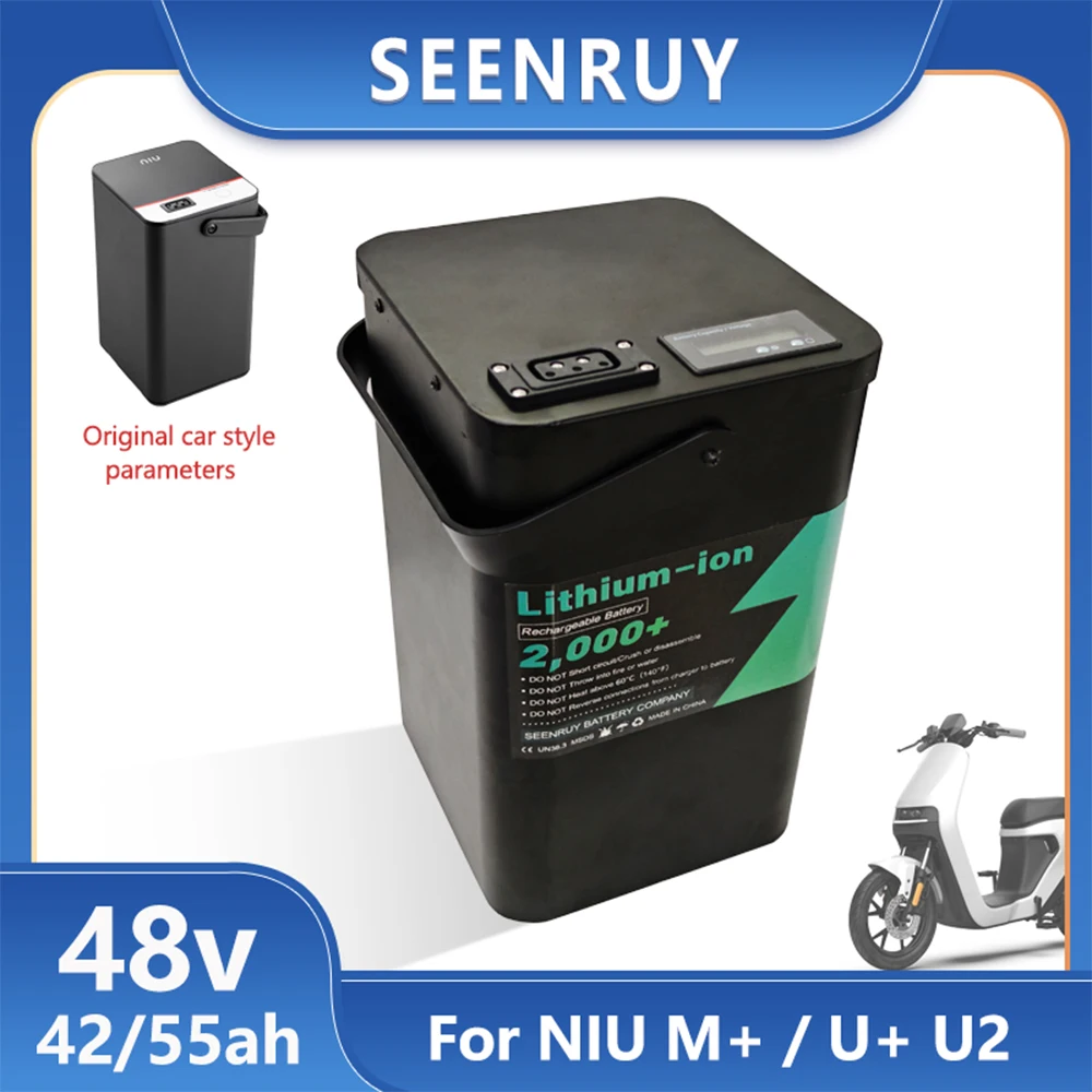 48v 42Ah 55Ah Lithium Ion Battery Pack for NIU M+/ U+/ U2 Electric Motorcycle with 5A Charger
48v 42Ah 55Ah Lithium Ion Battery Pack for NIU M+/ U+/ U2 Electric Motorcycle with 5A Charger